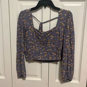 American Eagle flower blouse